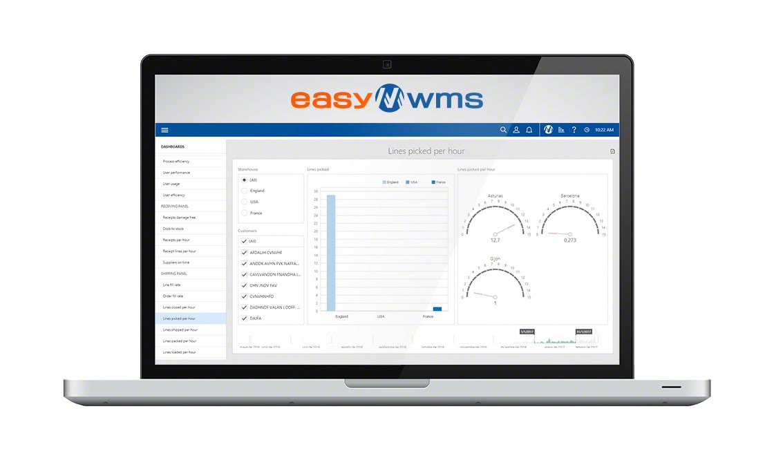 Easy WMS in SaaS mode features an intuitive, user-friendly interface