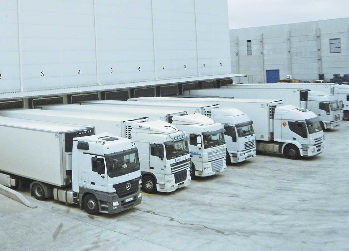 Multistory warehouses have separate loading docks for each floor