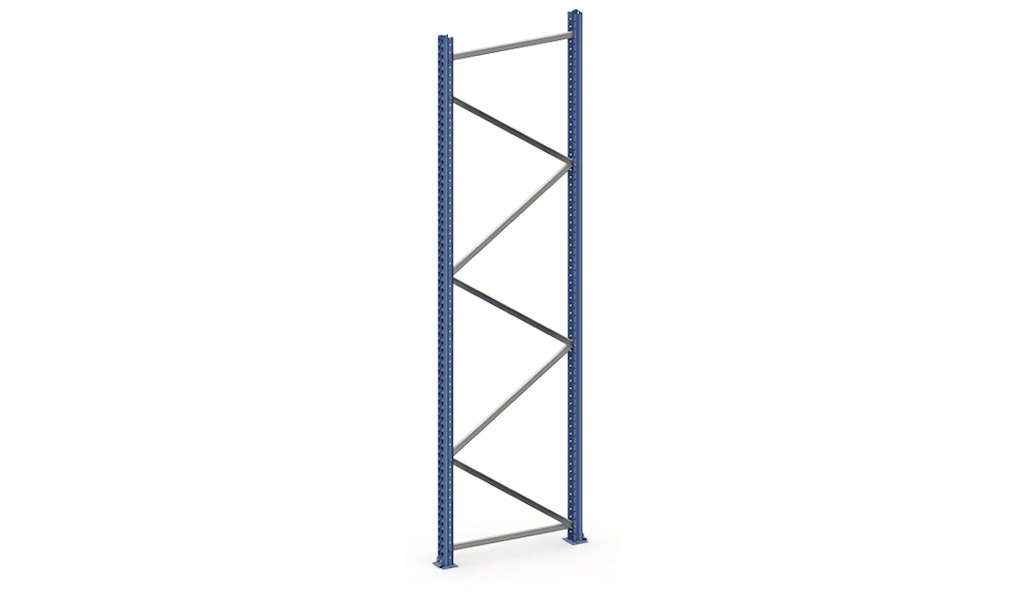 Frames are the components that ensure the verticality of the pallet racks