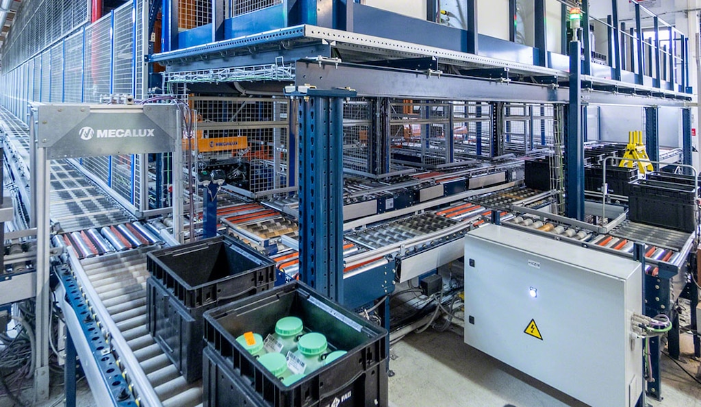Advanced process control monitors the throughput of highly automated warehouses