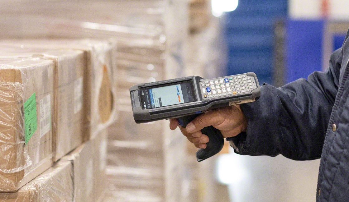 Warehouse management software is connected to RF scanners to streamline the goods receiving process