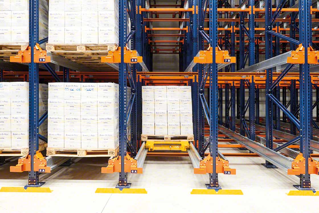 The Pallet Shuttle is ideal for items requiring mass inflows and outflows