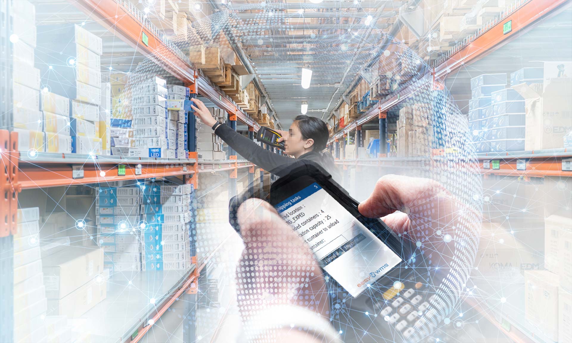 RF picking calls for the use of RF scanners and warehouse management software