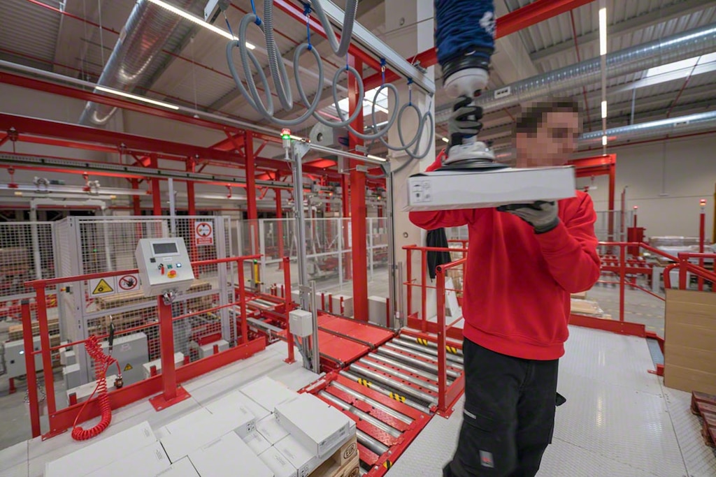 Robotic arms can be incorporated in assembly lines and pick stations to facilitate warehouse processes