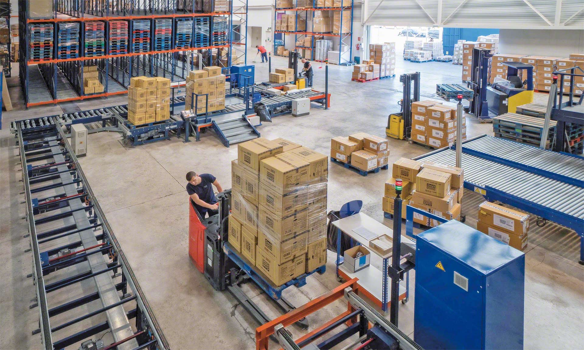 Warehouse machines are in charge of internal movements of goods