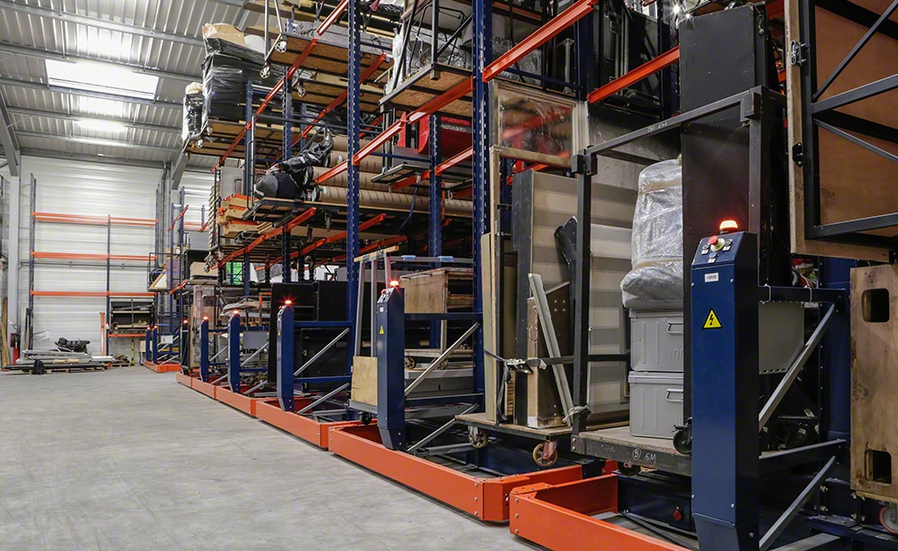 Artys’ warehouse in France where it stores sound systems