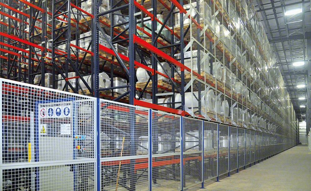 The Next Generation Films’ warehouse features 140 m long aisles