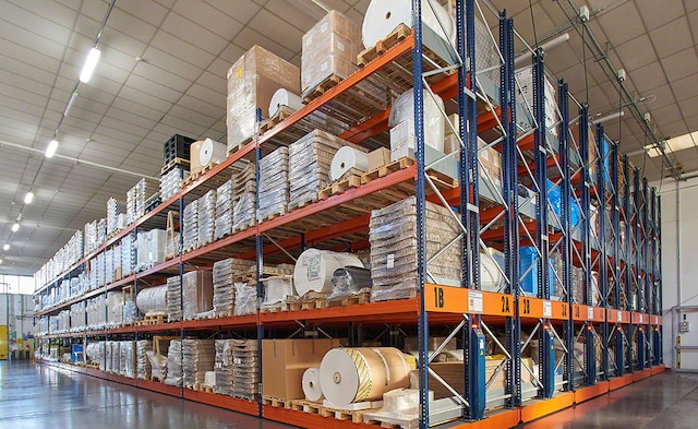 Besafilm's warehouse in Italy with Movirack mobile racking