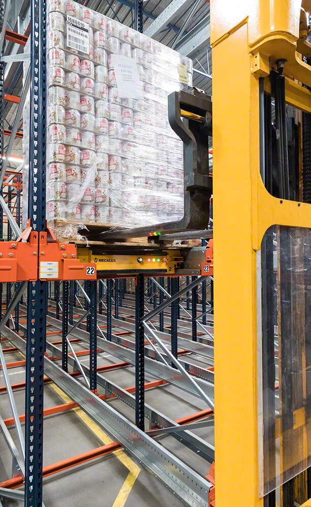 Each racking channel manages a different stock keeping unit