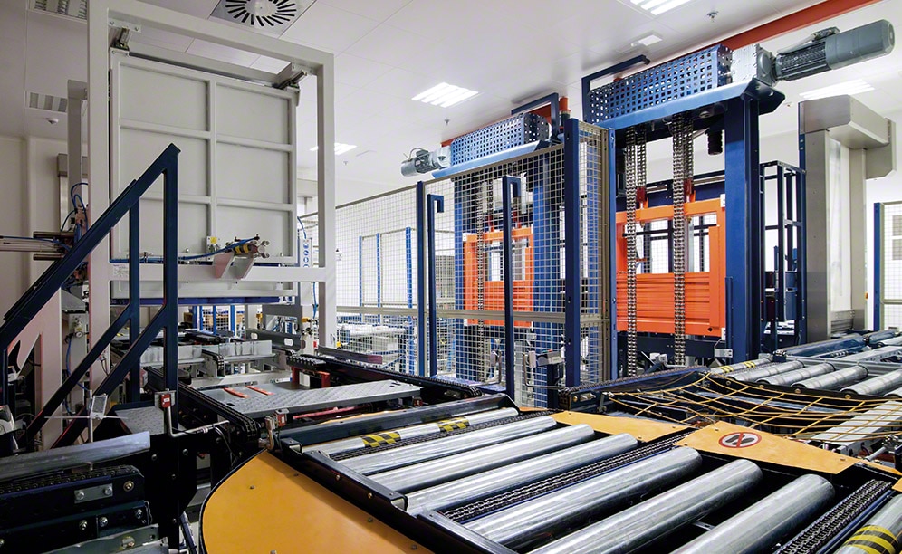 Two lifts connect the warehouse's upper and lower floors Two lifts connect the warehouse's upper and lower floors