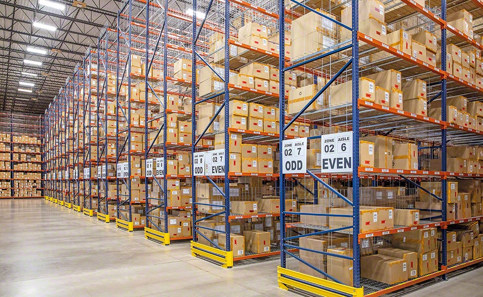 Adidas pallet racks at its Pennsylvania warehouse Adidas pallet racks at its Pennsylvania warehouse
