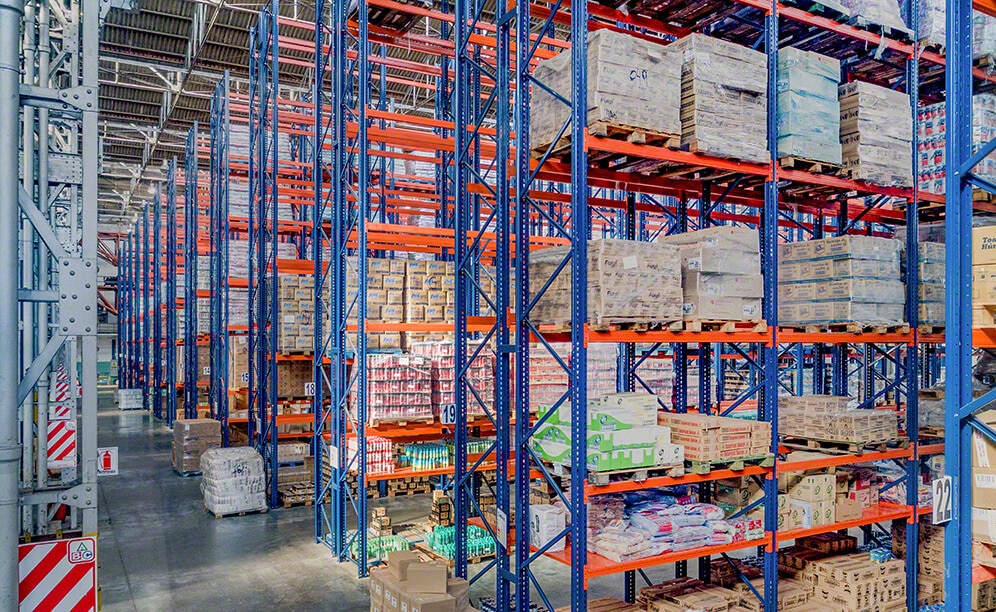 Two storage solutions facilitate the goods classification