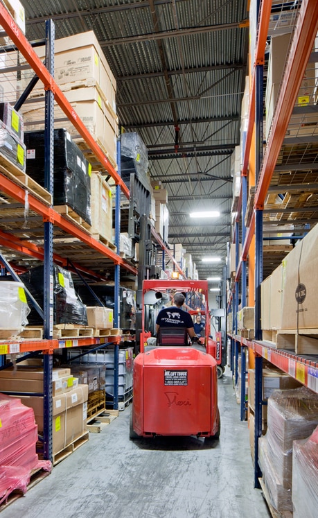 Interworld Freight’s warehouse has been transformed by the racking.