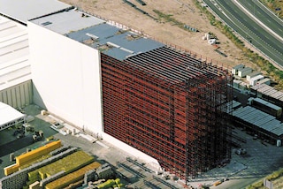 The exterior of rack-supported warehouses