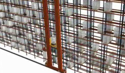 3D animation of a mobile racking system for pallets - Mecalux.com