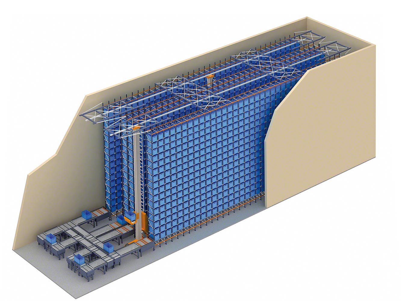 Stacker cranes for boxes