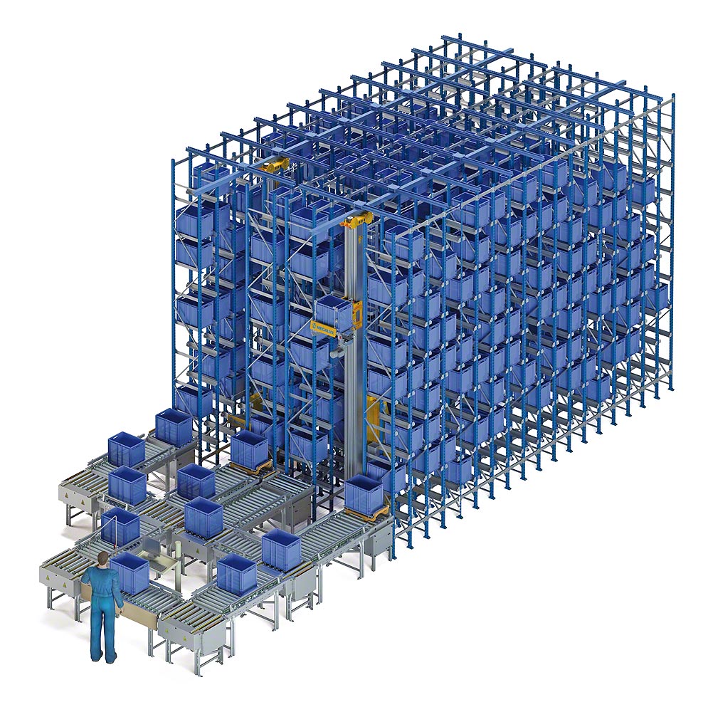 Stacker cranes for boxes