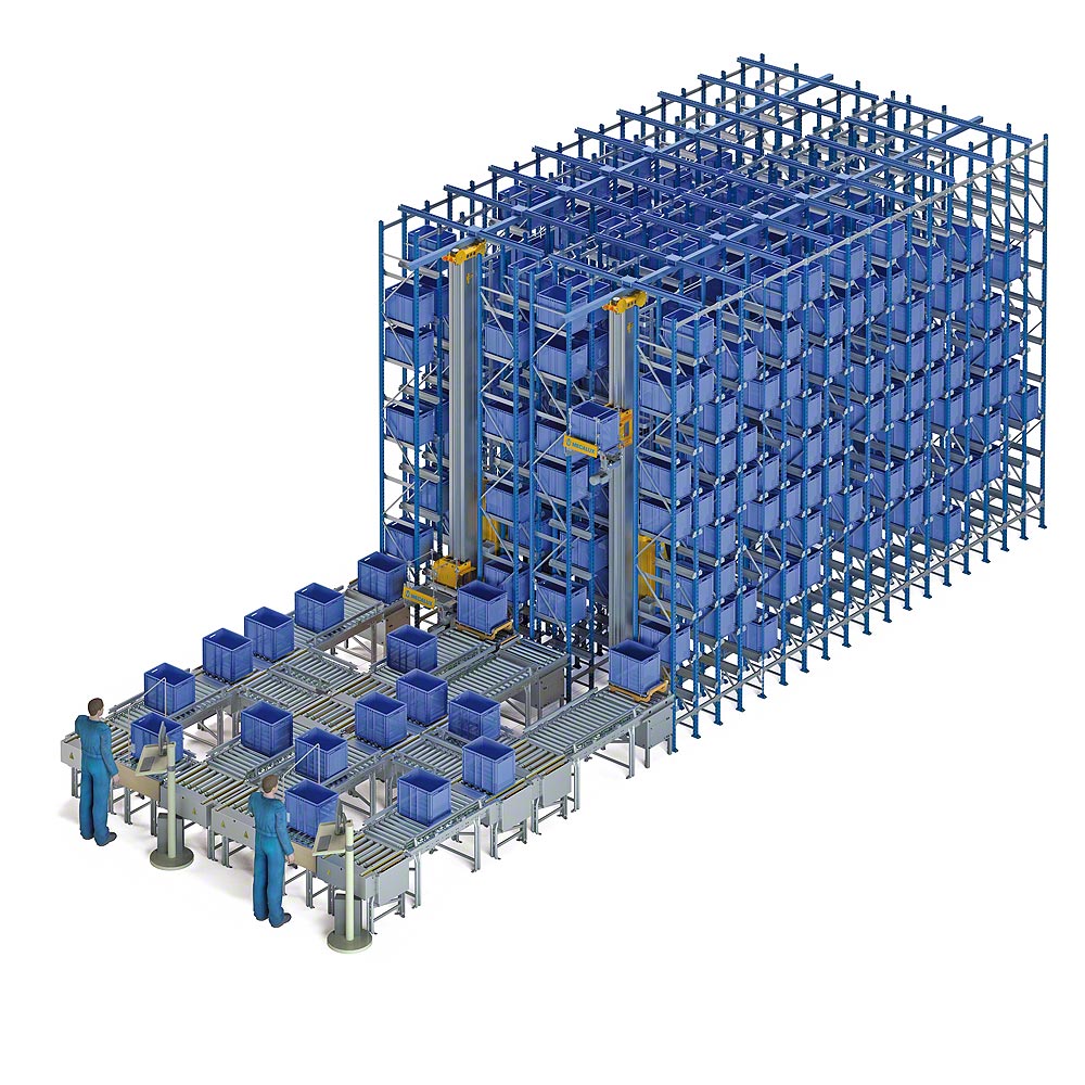 Stacker cranes for boxes