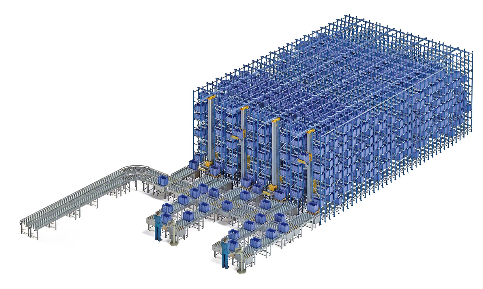 Stacker cranes for boxes