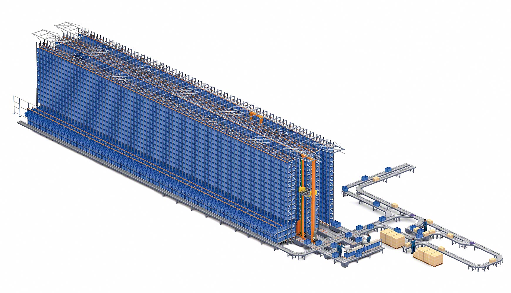 Stacker cranes for boxes