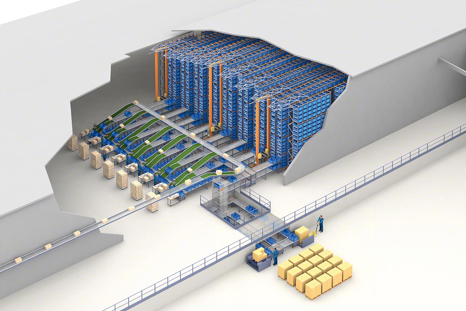 Stacker cranes for boxes