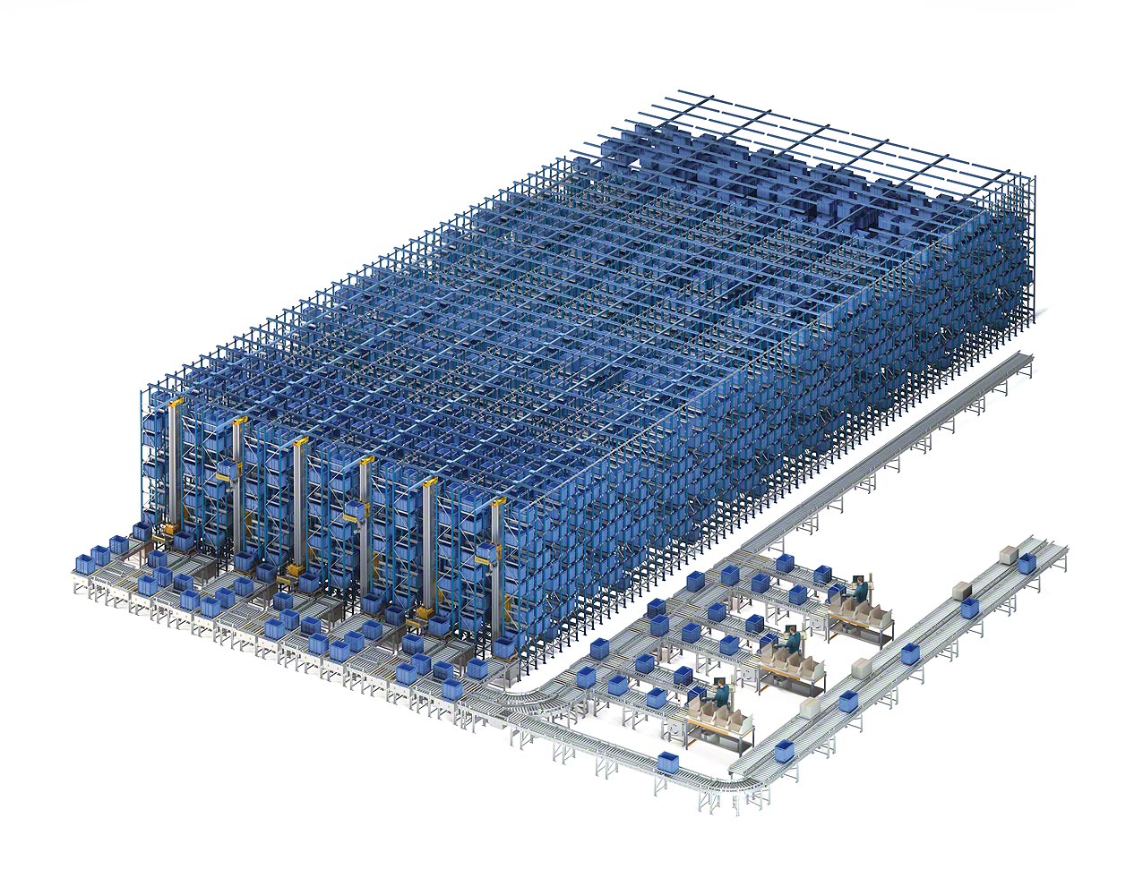 Stacker cranes for boxes
