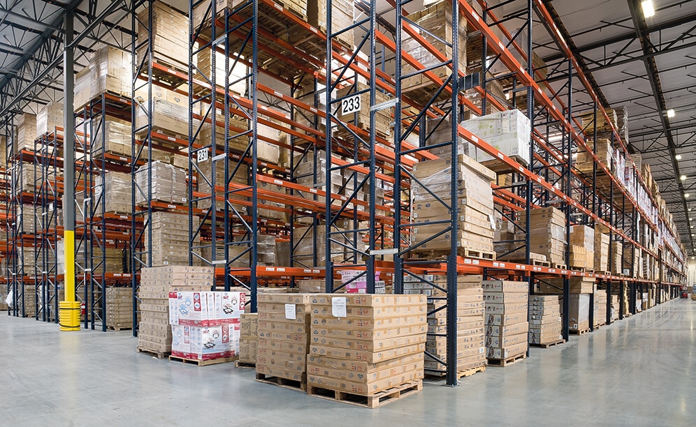 Delta Children’s new warehouse features 47 aisles of pallet racking aisles Delta Children’s new warehouse features 47 aisles of pallet racking aisles