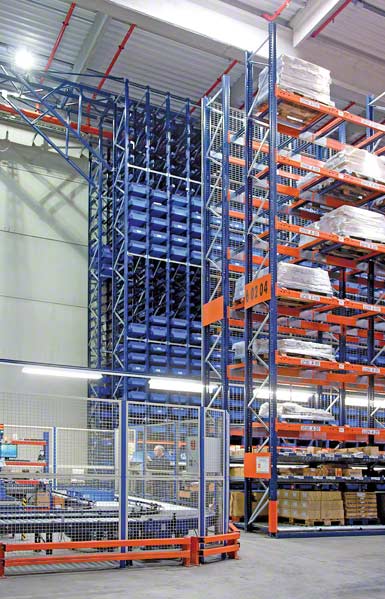 A combined flow rack and automated warehouses for boxes system