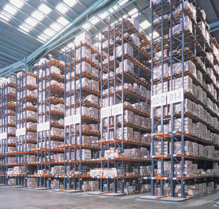 Central warehouse of a company in the ceramics sector