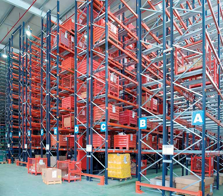 Warehouse installed in an automotive business