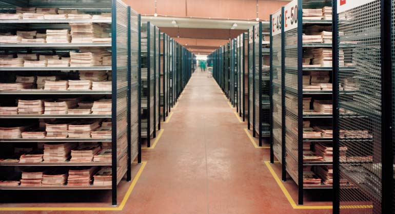 Installation in a publishing warehouse