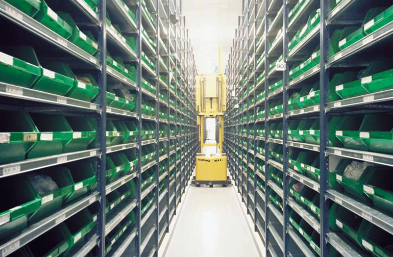 Warehouse for an electronic components company.