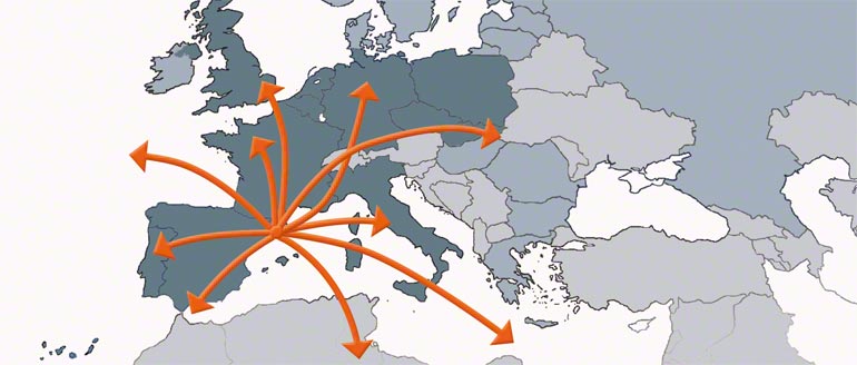 A single central warehouse located in Barcelona can supply a various distribution centres in Spain and internationally