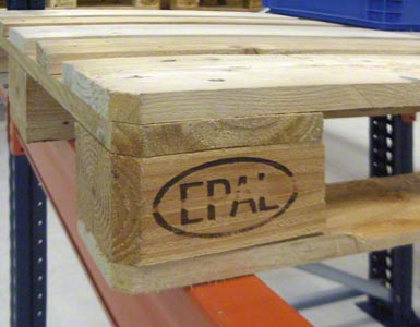 The Euro pallet is labelled with the letters EPAL