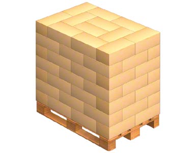 How to load a pallet with intertwined boxes