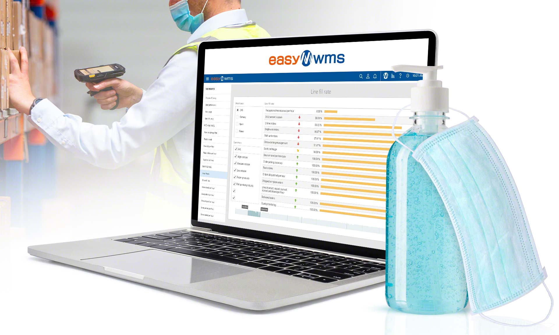Easy WMS will control the traceability of a wide variety of Tecnol's items