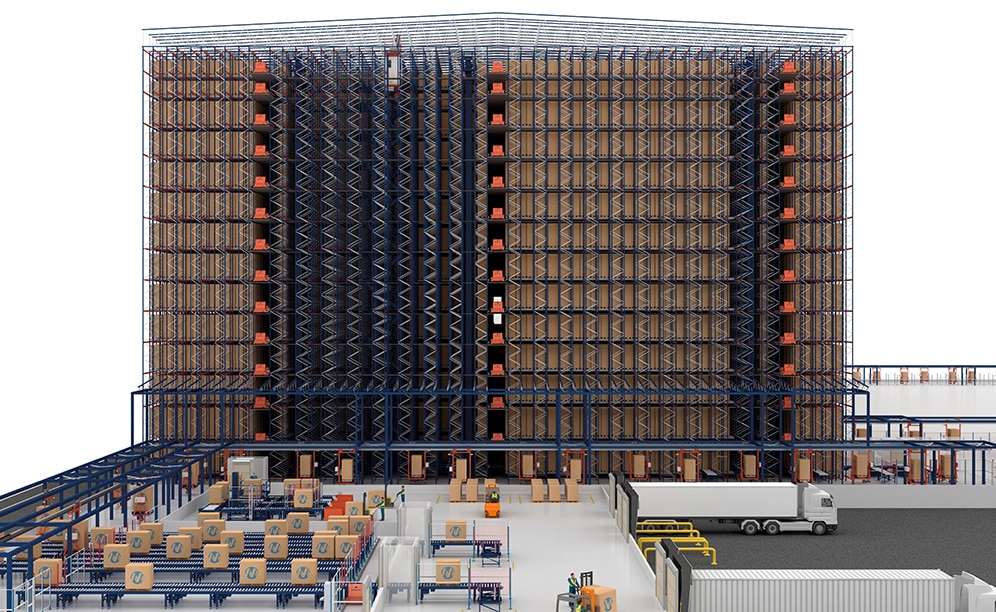 Once the new frozen storage chamber is built, the Fustiñana centre will contain a storage capacity exceeding 146,000 pallets Once the new frozen storage chamber is built, the Fustiñana centre will contain a storage capacity exceeding 146,000 pallets