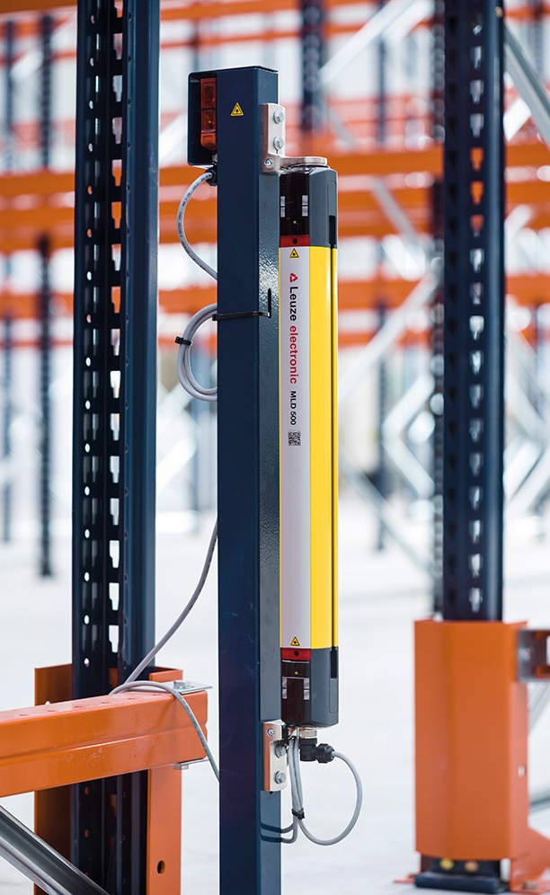 The Movirack units incorporate safety devices, such as external and internal barriers with photocells, which stop all activity when operators work inside the aisle The Movirack units incorporate safety devices, such as external and internal barriers with photocells, which stop all activity when operators work inside the aisle