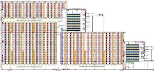 Semi-automatic Pallet Shuttle system featured in the Alainé logistics centre