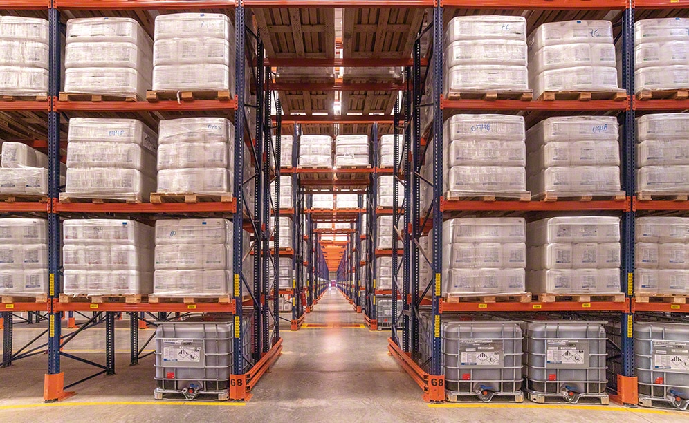 Pallet racks for Bravo's argochemical products