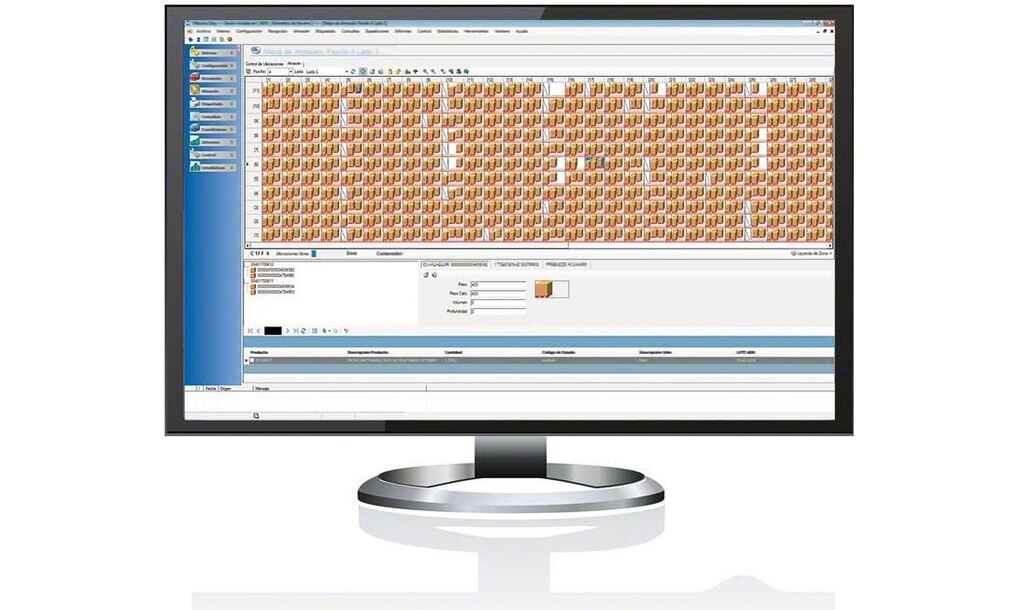 The WMS allows you to map inventory positions as part of your stock management functionality