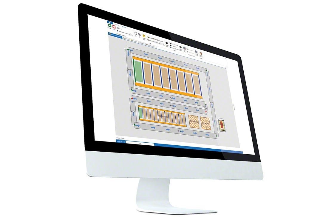 A computer where the WMS has been installed for efficient management and thanks to which in-warehouse KPIs can be measured.