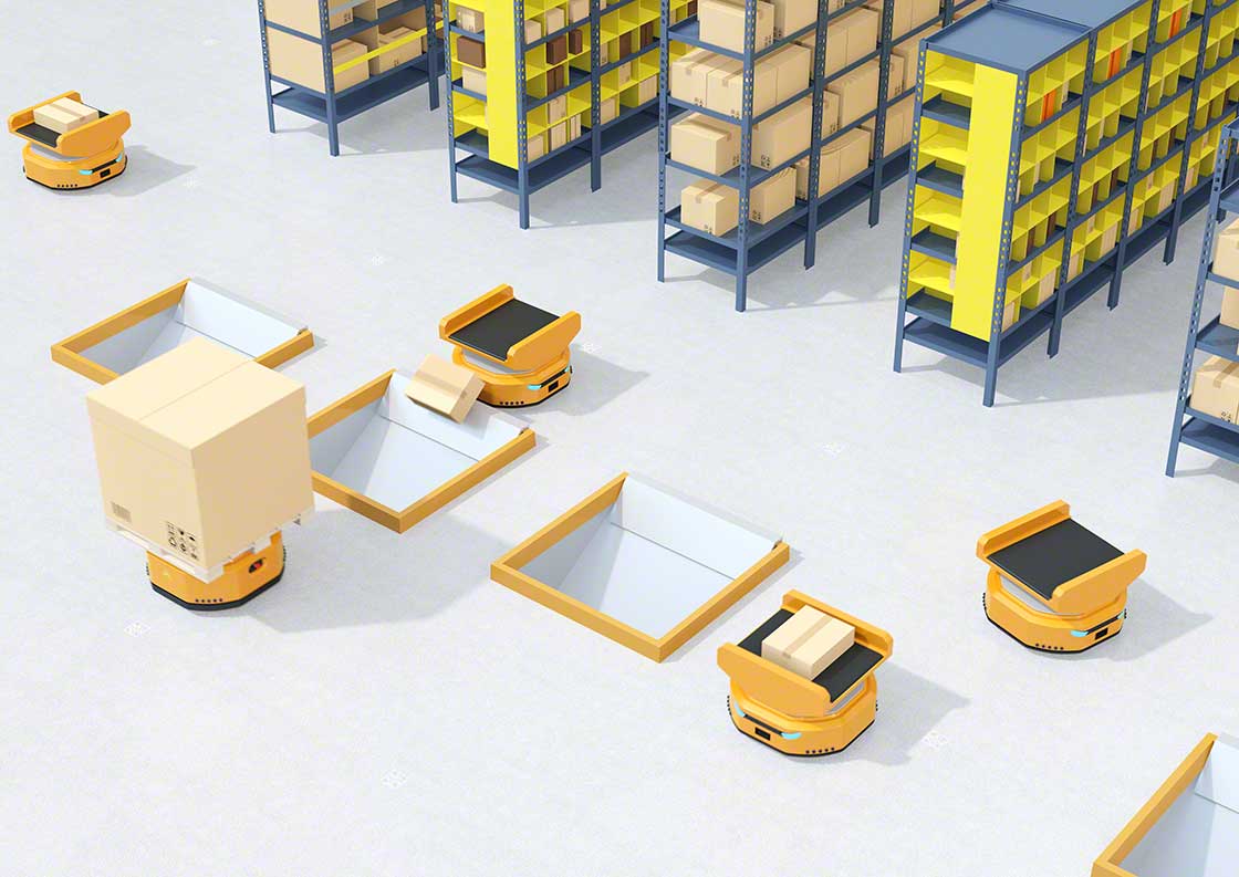 Mobile robots can perform package-sorting tasks