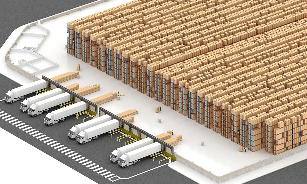 The pallet racks in Boland's warehouse will store over 26,300 pallets