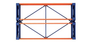 Bracing reinforces the longitudinal stiffness of the Movirack racking’s mobile bases