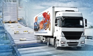 Clazamar: automated transport on mezzanine floor with frozen foods Clazamar: automated transport on mezzanine floor with frozen foods