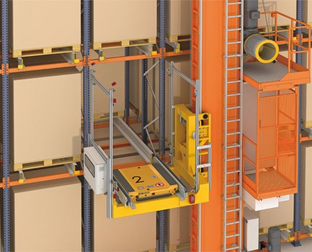 Automated Pallet Shuttle with stacker crane