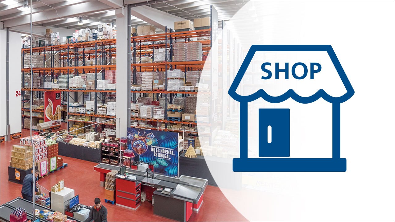 3D animation of a mobile racking system for pallets - Mecalux.com