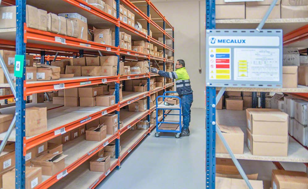 Warehouse of ETESA, a spare parts company for public works machines