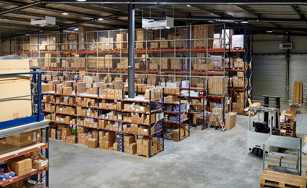 A warehouse for spare parts for cars 